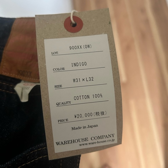 Warehouse Lot 900XX 13.5oz Slim Tapered NWT - never worn 31 x 32 - Picture 5 of 7